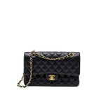 CHANEL MEDIUM CLASSIC DOUBLE FLAP BAG CAVIAR BLACK GHW