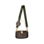 LOUIS VUITTON MULTI POCHETTE MONOGRAM CANVAS KHAKI STRAP GHW