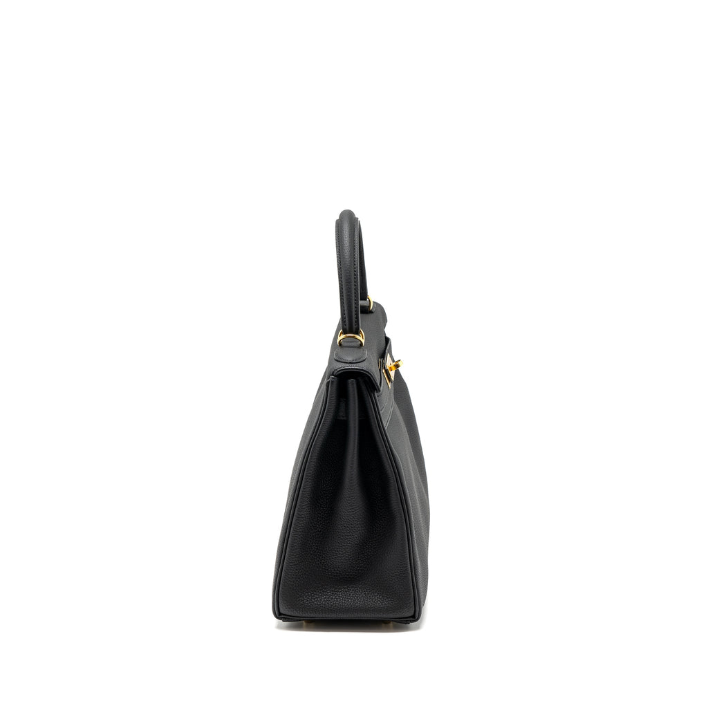 Hermes Kelly 28 Togo Black GHW
