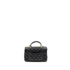 CHANEL TOP HANDLE MINI RECTANGULAR FLAP BAG CAVIAR BLACK GHW
