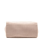 CHANEL LARGE DEAUVILLE TOTE SHOPPING BAG CANVAS/CALFSKIN LIGHT PINK LGHW