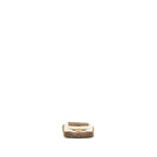 FENDI NANO CHAIN BAGUETTE CHARM BAG SHEARLING BROWN/CREAM GHW