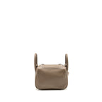 Hermes mini lindy clemence etoupe shw