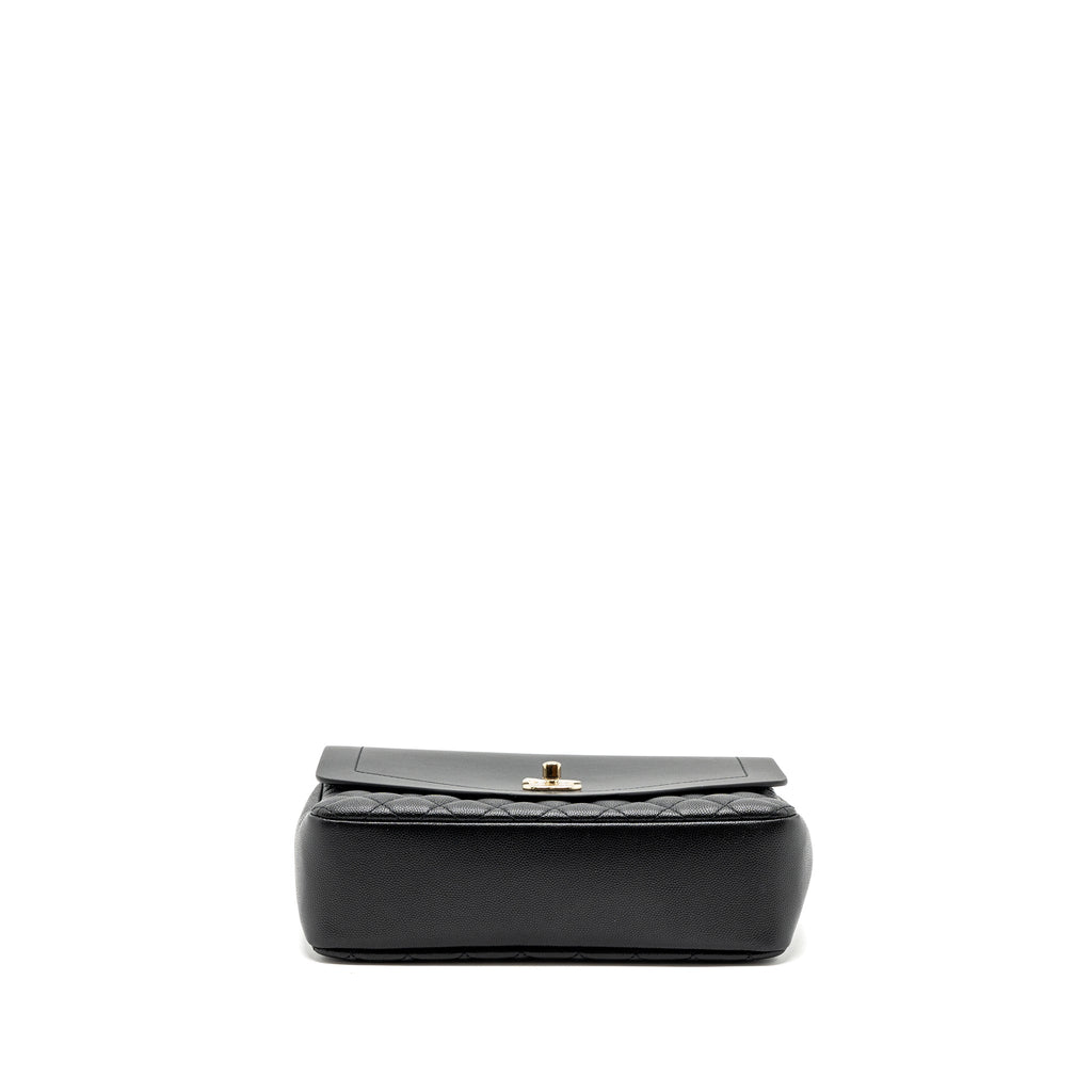 CHANEL ENVELOP FLAP BAG CAVIAR BLACK LGHW