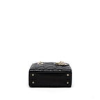 DIOR SMALL LADY DIOR BAG PATENT BLACK LGHW