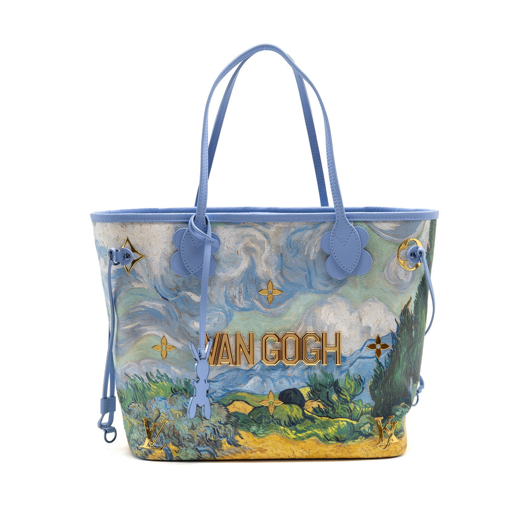 Louis Vuitton Jeff Koons Van Gogh Neverfull MM Bag Monogram Canvas/Calfskin Blue Multicolour Hardware