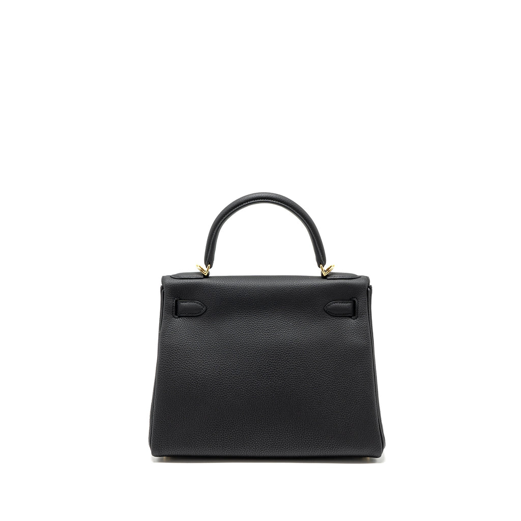 Hermes Kelly 28 Togo Black GHW