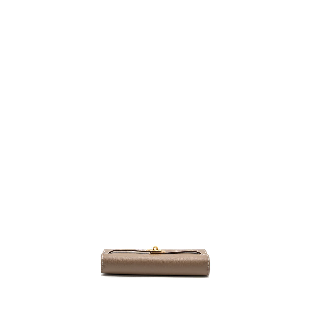 HERMES KELLY TO GO EVERCOLOR ETOUPE GHW