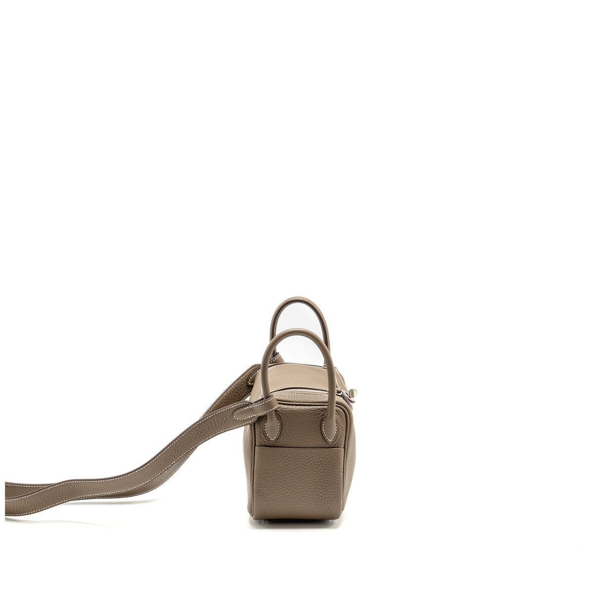 Hermes mini lindy clemence etoupe shw