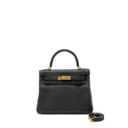 Hermes Kelly 28 Togo Black GHW