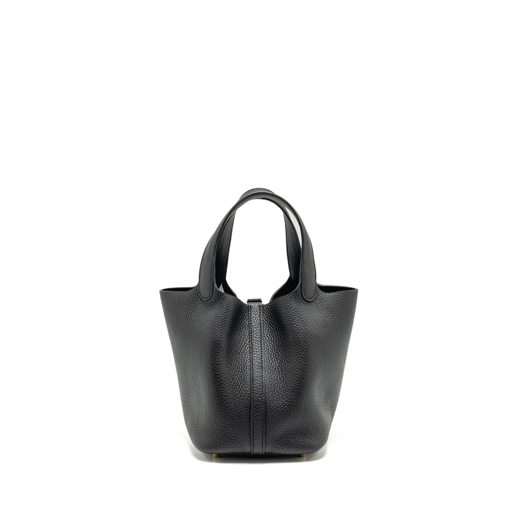 Hermes Picotin 18 Lock Bag Clemence Black GHW
