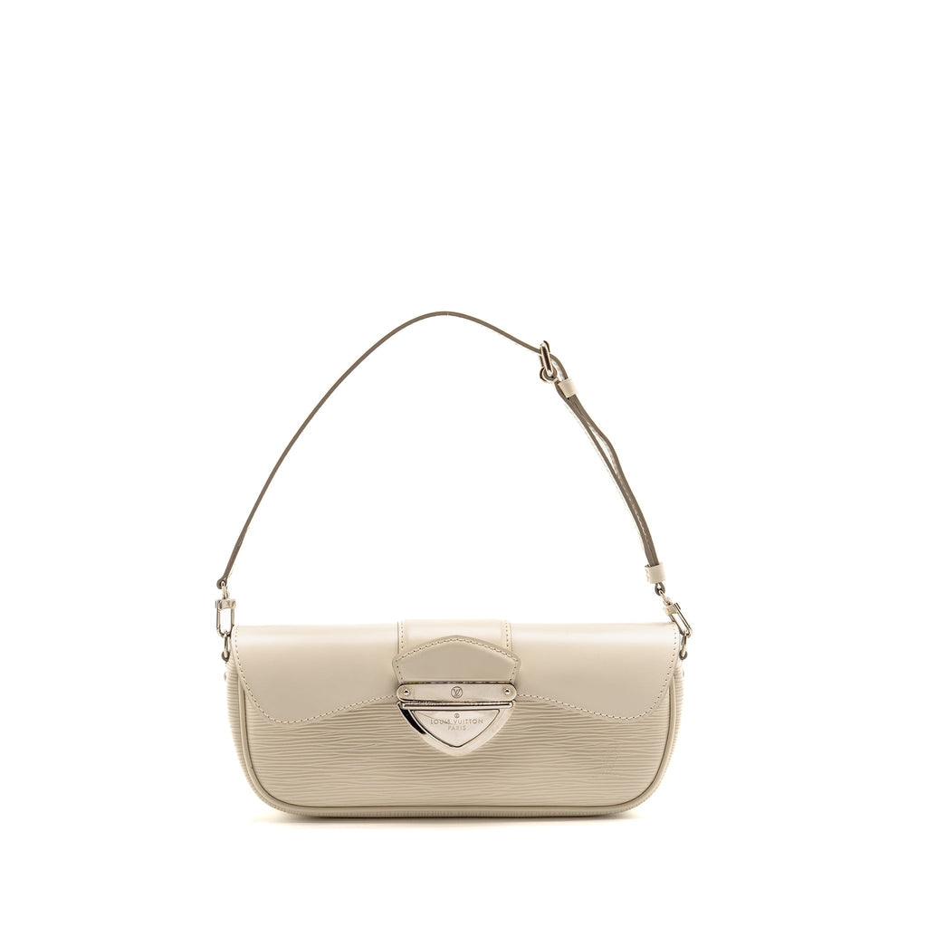 Louis Vuitton Montaigne Pochette EPI Leather Ivory SHW
