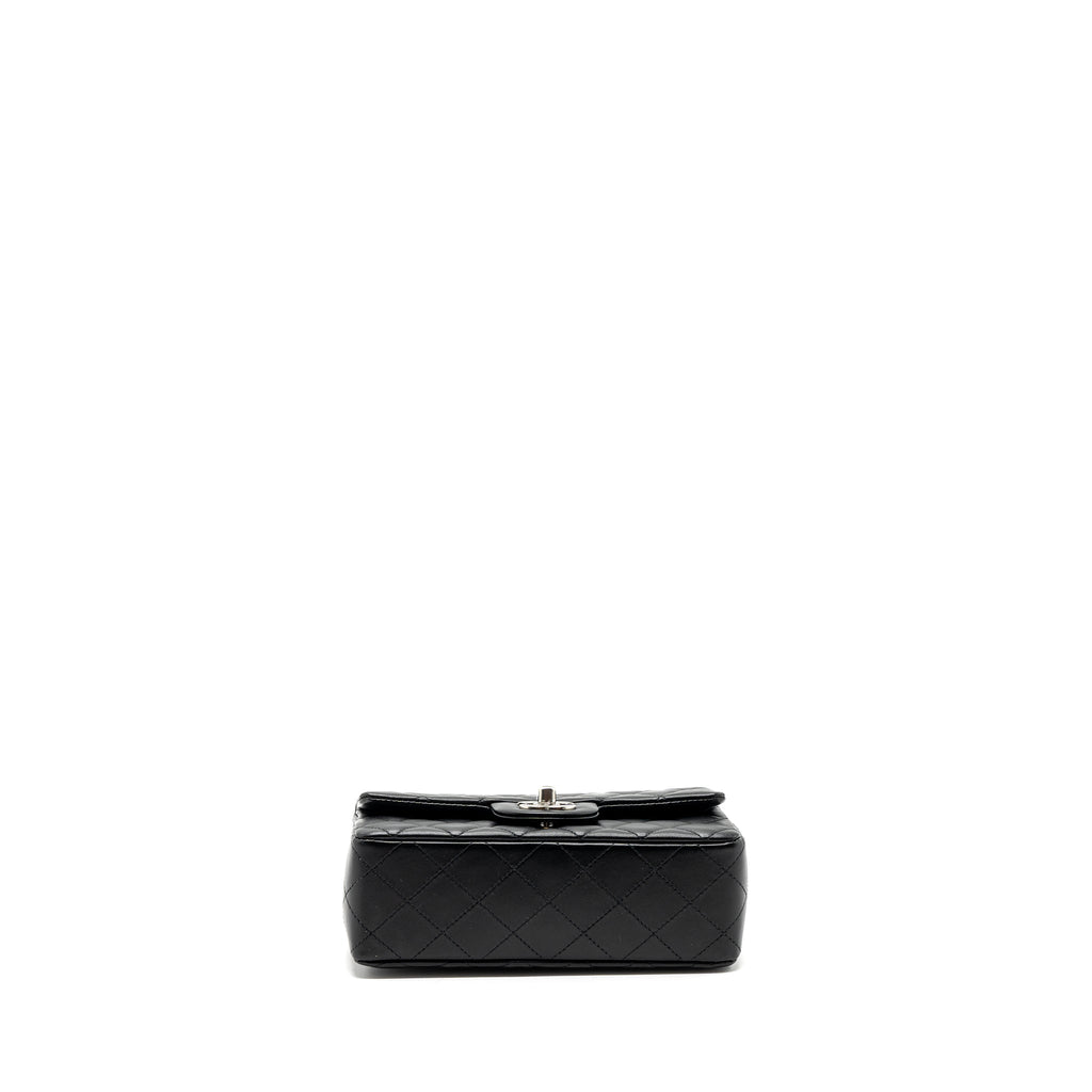 CHANEL MINI RECTANGULAR FLAP BAG LAMBSKIN BLACK SHW (MICROCHIP)