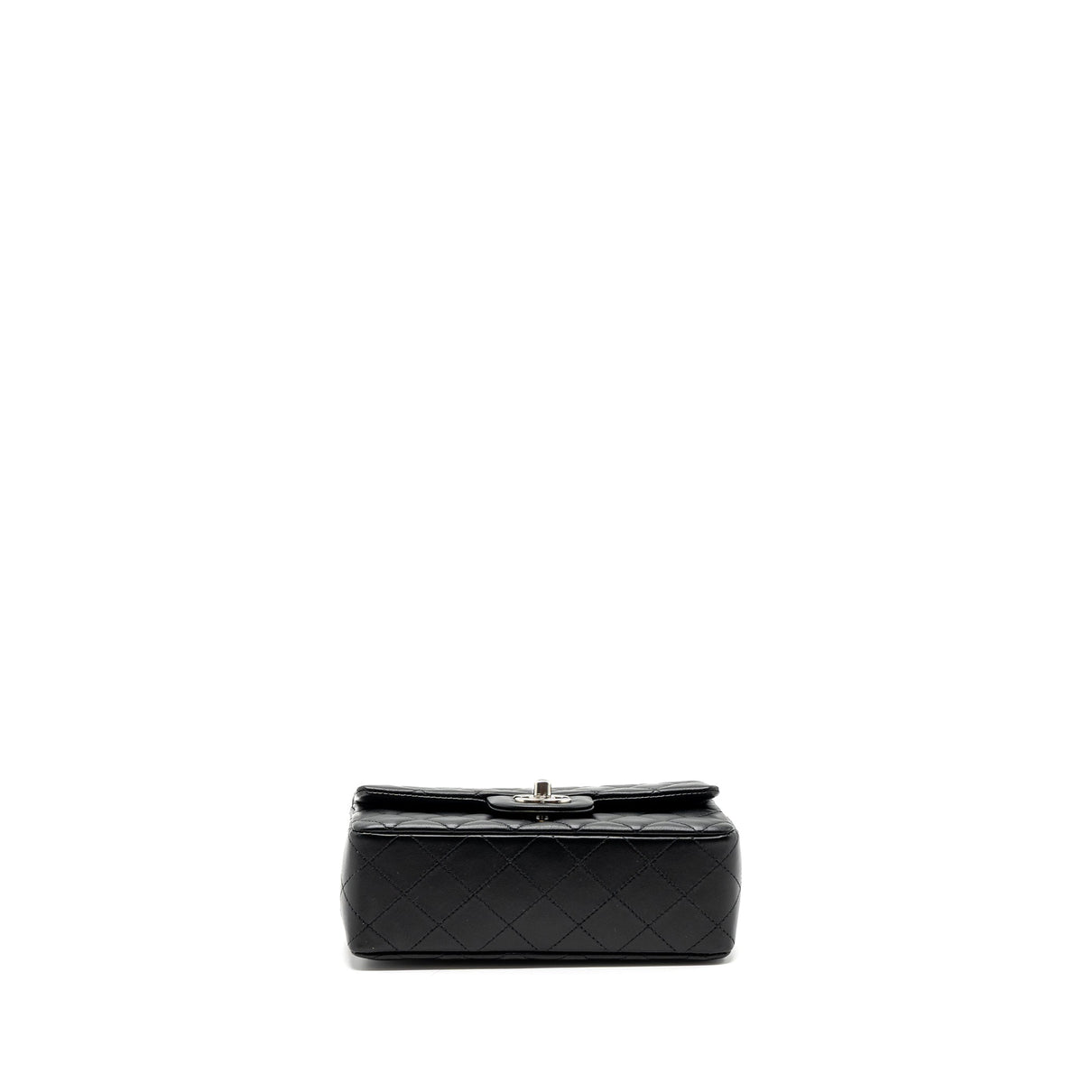 CHANEL MINI RECTANGULAR FLAP BAG LAMBSKIN BLACK SHW (MICROCHIP)