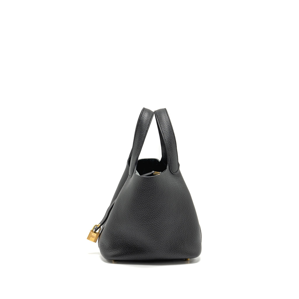 Hermes Picotin 18 Lock Bag Clemence Black GHW