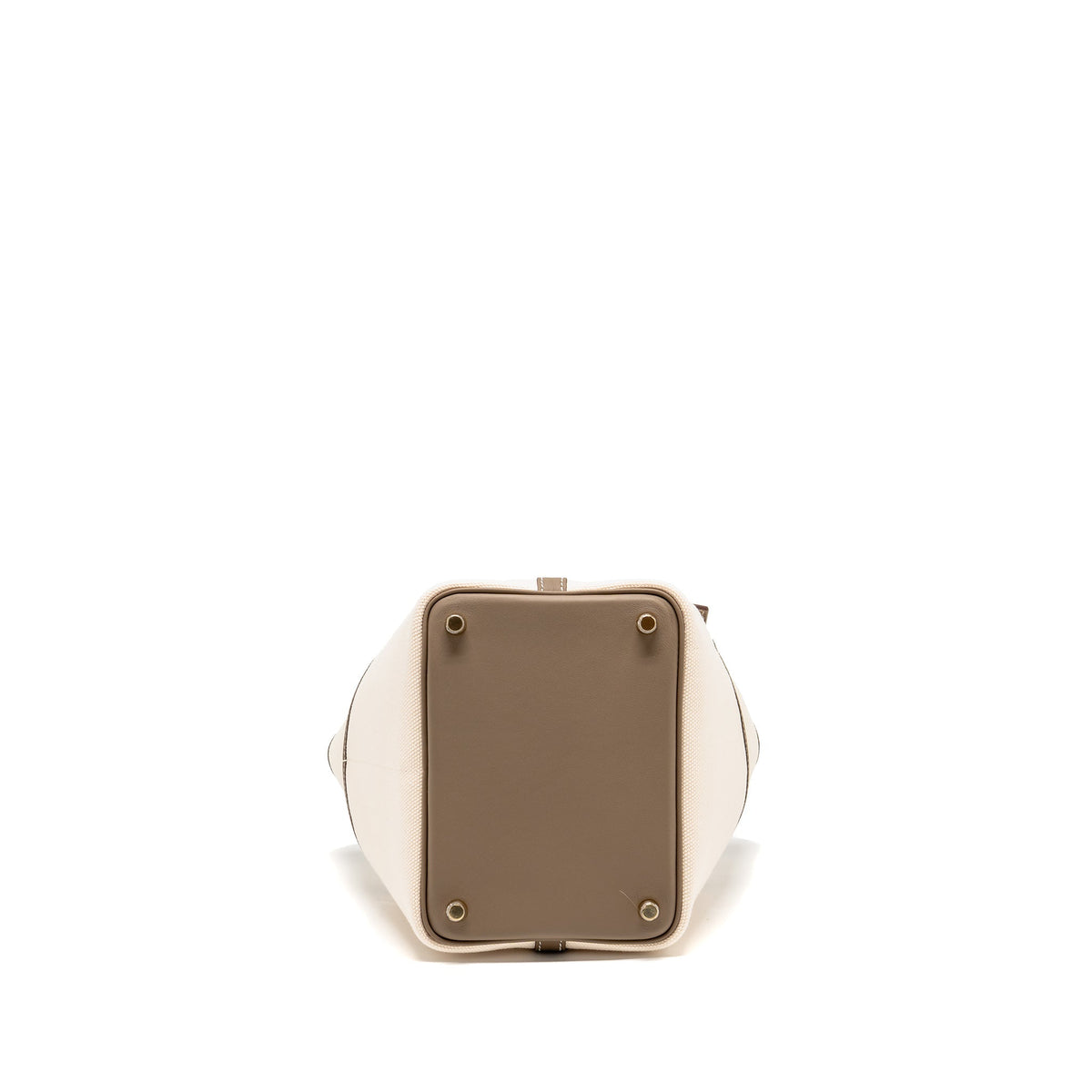 HERMES CARGO PICOTIN 18 LOCK BAG CANVAS/SWIFT ECRU/ETOUPE GHW