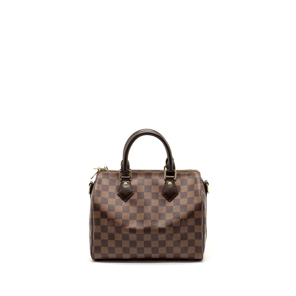 LOUIS VUITTON SPEEDY BANDOULIERE 25 DAMIER EBENE CANVAS GHW