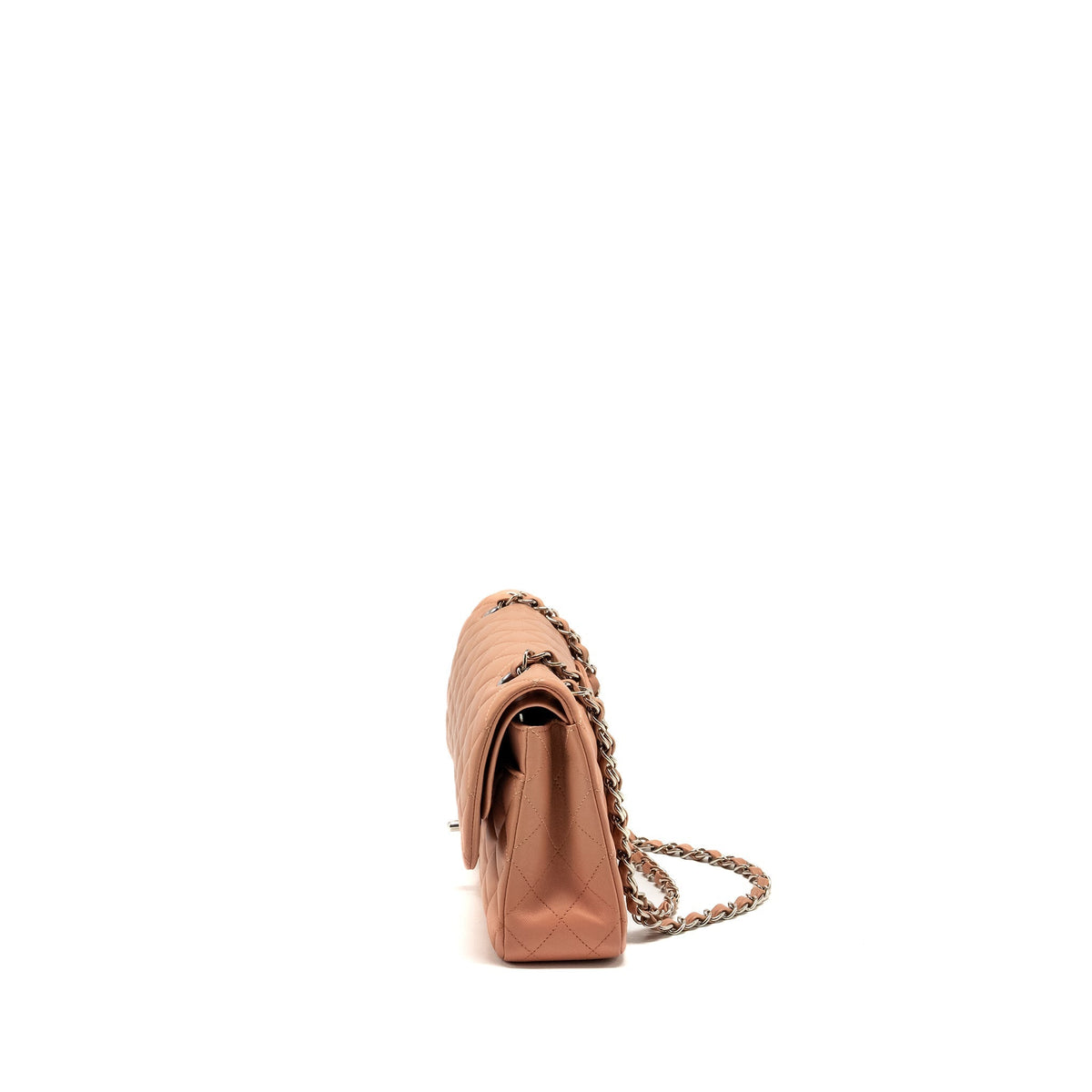 CHANEL MEDIUM CLASSIC DOUBLE FLAP BAG LAMBSKIN PINK SHW (MICROCHIP)