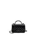 CHANEL TOP HANDLE MINI RECTANGULAR FLAP BAG LAMBSKIN SO BLACK