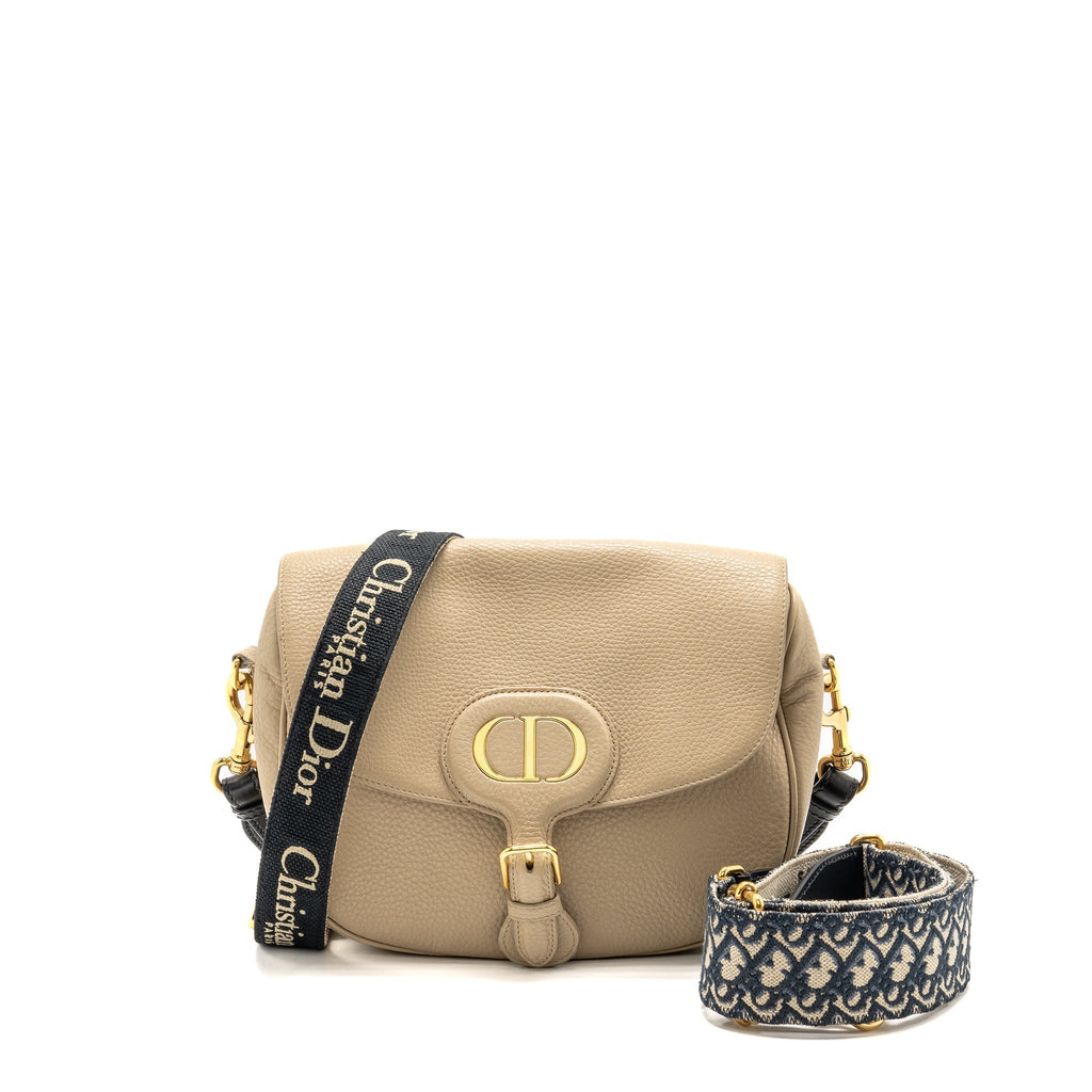 DIOR LARGE BOBBY BAG GRAINED CALFSKIN BEIGE GHW