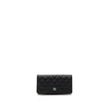 CHANEL CLASSIC CC LONG WALLET CAVIAR BLACK GHW