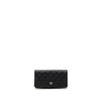 CHANEL CLASSIC CC LONG WALLET CAVIAR BLACK GHW
