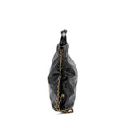 CHANEL 22 BACKPACK SHINY CALFSKIN  BLACK GHW (MICROCHIP)