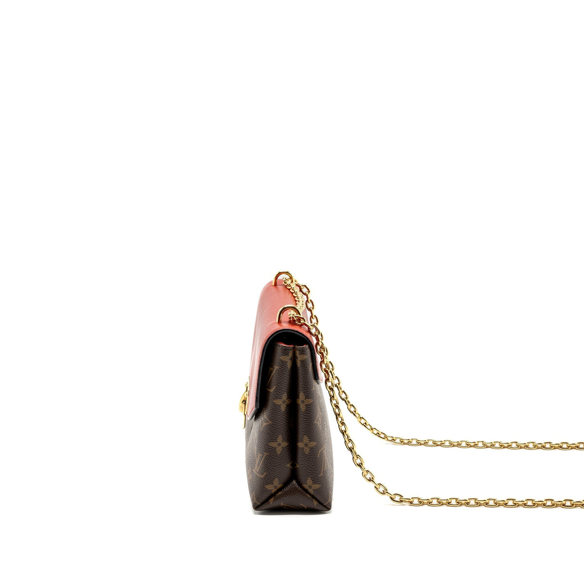 LOUIS VUITTON PALLAS CHAIN BAG MONOGRAM CANVAS/ LEATHER CERISE GHW