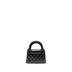 CHANEL MINI KELLY SHOPPING TOTE BAG CALFSKIN BLACK GHW (MICROCHIP)