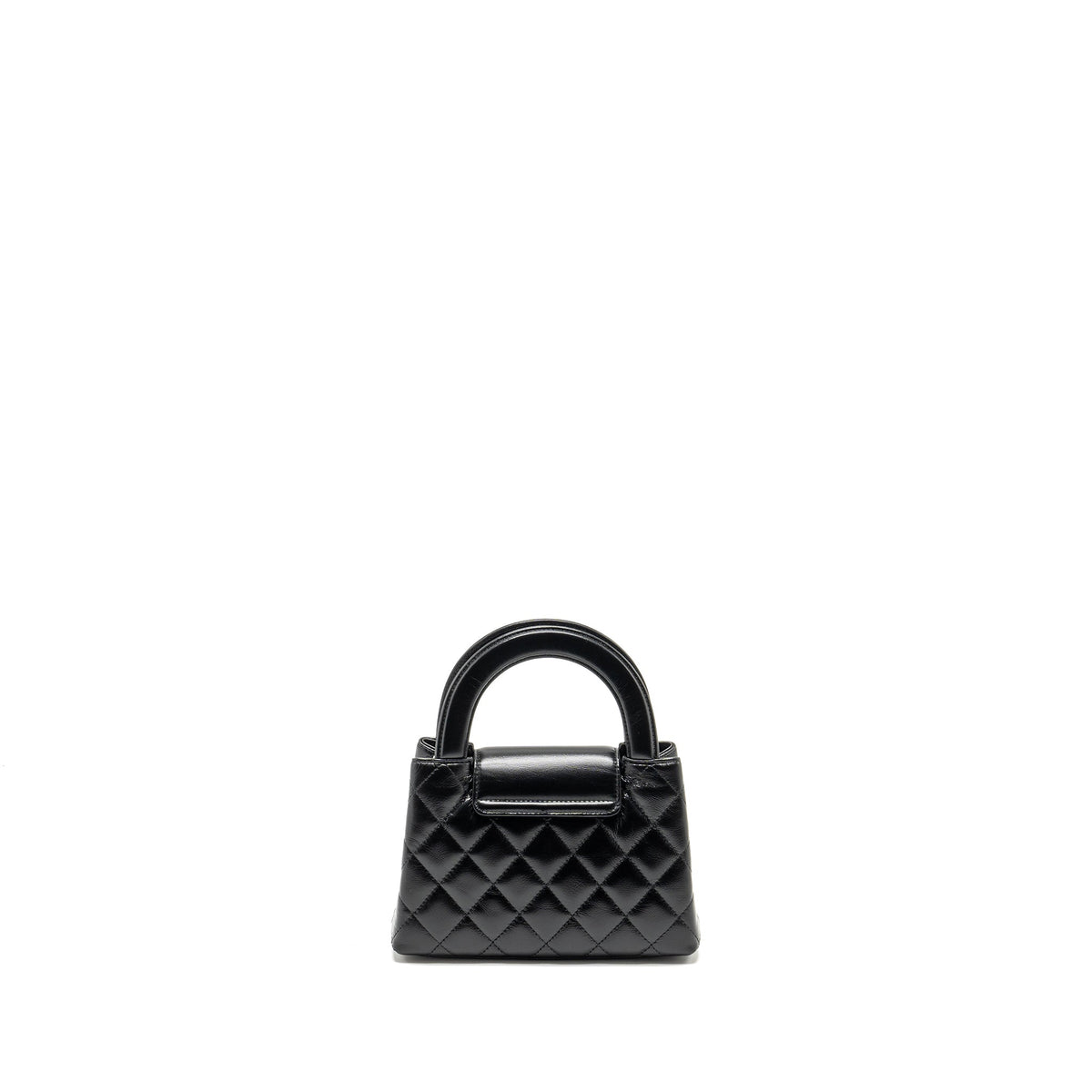 CHANEL MINI KELLY SHOPPING TOTE BAG CALFSKIN BLACK GHW (MICROCHIP)