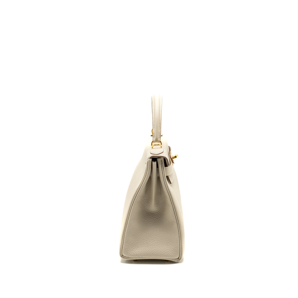 Hermes Kelly 28 togo craie GHW