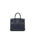 HERMES BIRKIN 30 CLEMENCE BLUE NUIT/ ROSE POURPRE SHW