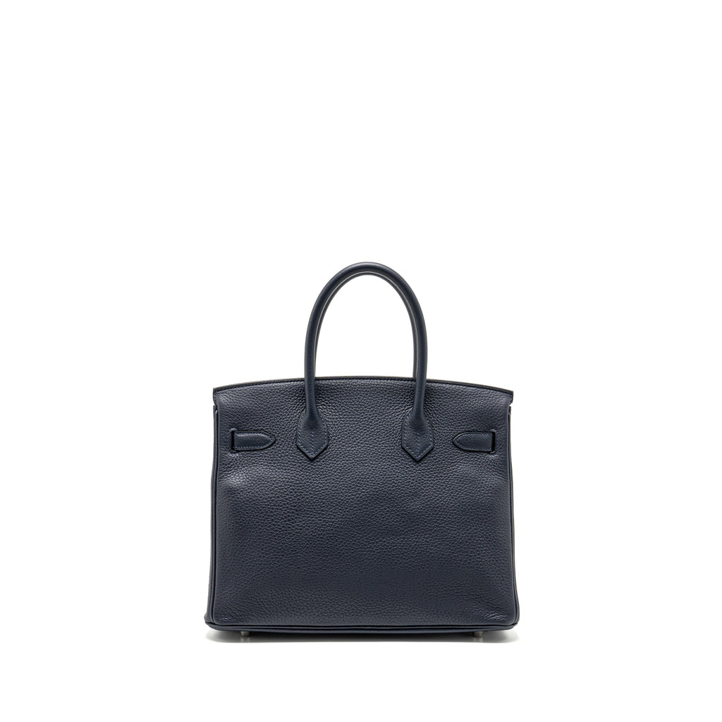 Hermes Birkin 30 Clemence Blue Nuit/ Rose Pourpre SHW