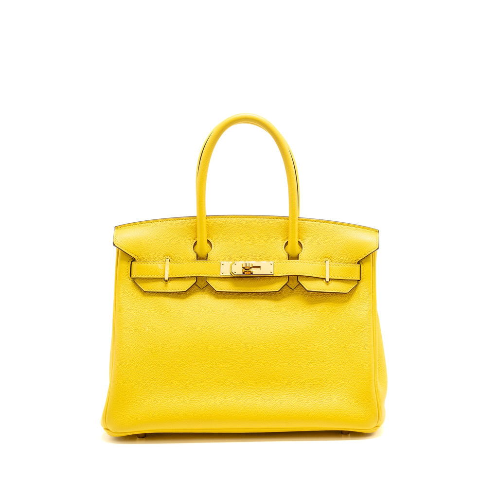 Hermes Birkin 30 Taurillon Novillo Jaune De Naples GHW