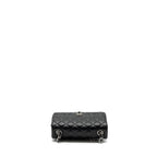 CHANEL MINI RECTANGULAR FLAP BAG LAMBSKIN BLACK SHW (MICROCHIP)
