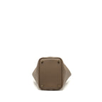 HERMES Picotin 18 Lock Bag Clemence Etoupe GHW