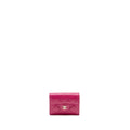 CHANEL MATELASSE BI-FOLD WALLET CAVIAR DARK PINK LGHW (MICROCHIP)