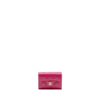CHANEL MATELASSE BI-FOLD WALLET CAVIAR DARK PINK LGHW (MICROCHIP)