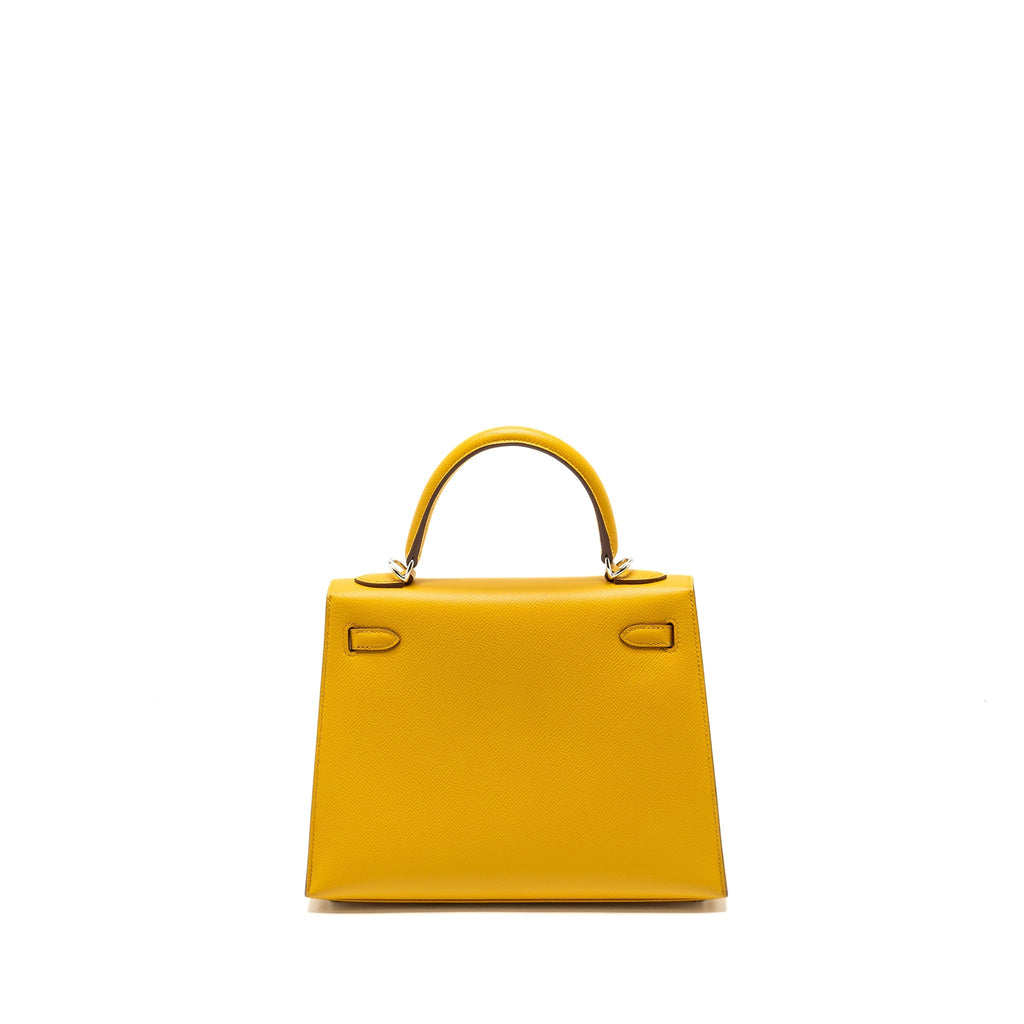 Hermes Kelly 25 Epsom 9D Jaune Amber SHW