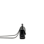 CHANEL TOP HANDLE MINI RECTANGULAR FLAP BAG LAMBSKIN SO BLACK