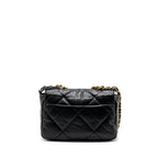 CHANEL SMALL 19 BAG GOATSKIN BLACK MULTICOLOUR HARDWARE