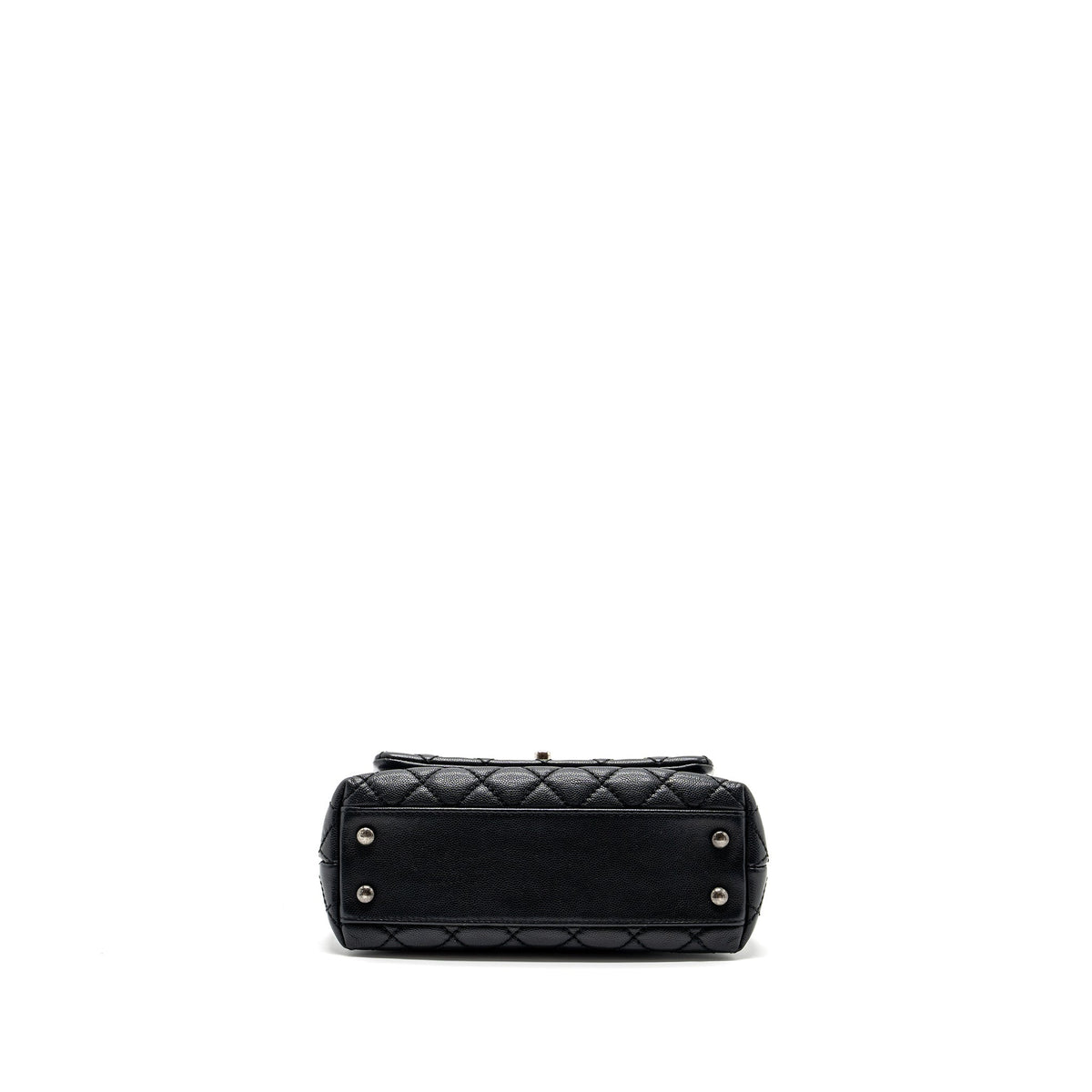 CHANEL SMALL COCO HANDLE CAVIAR BLACK RUTHENIUM HARDWARE