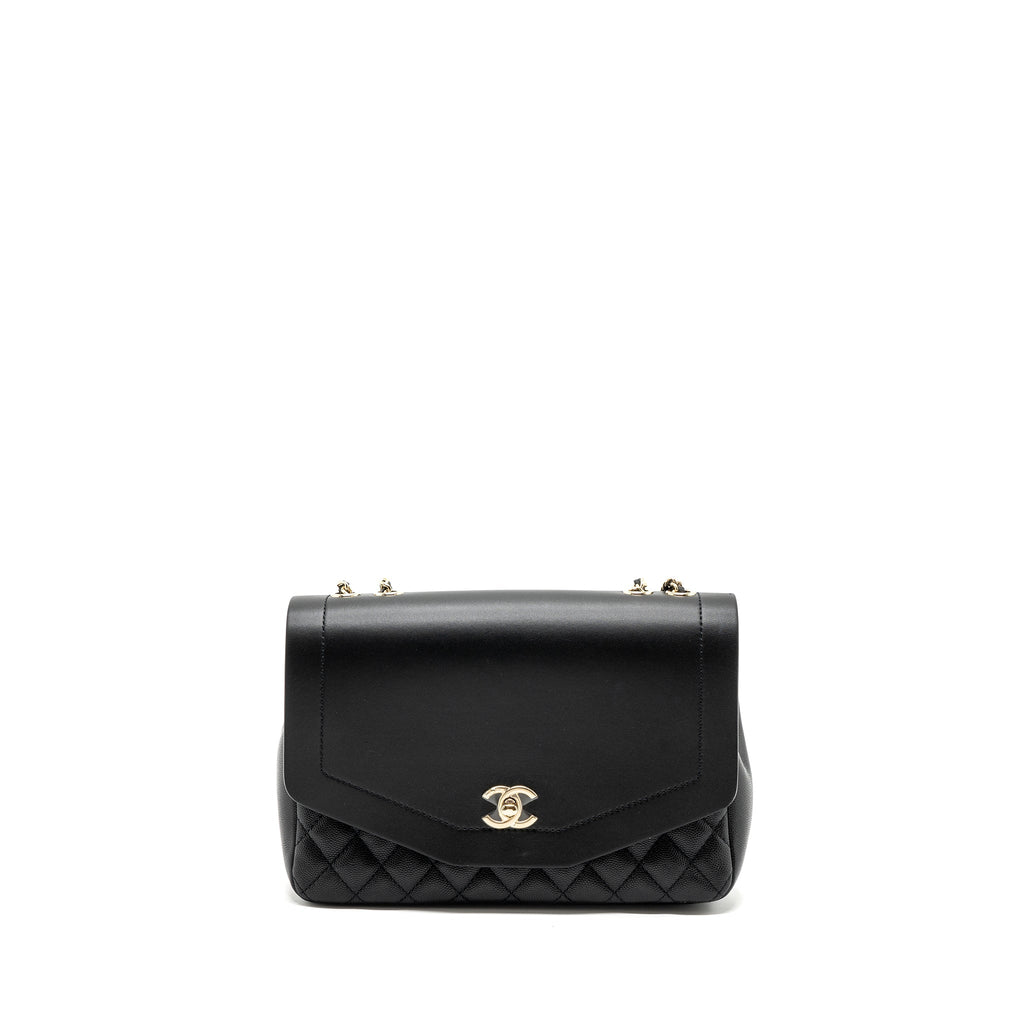 CHANEL ENVELOP FLAP BAG CAVIAR BLACK LGHW