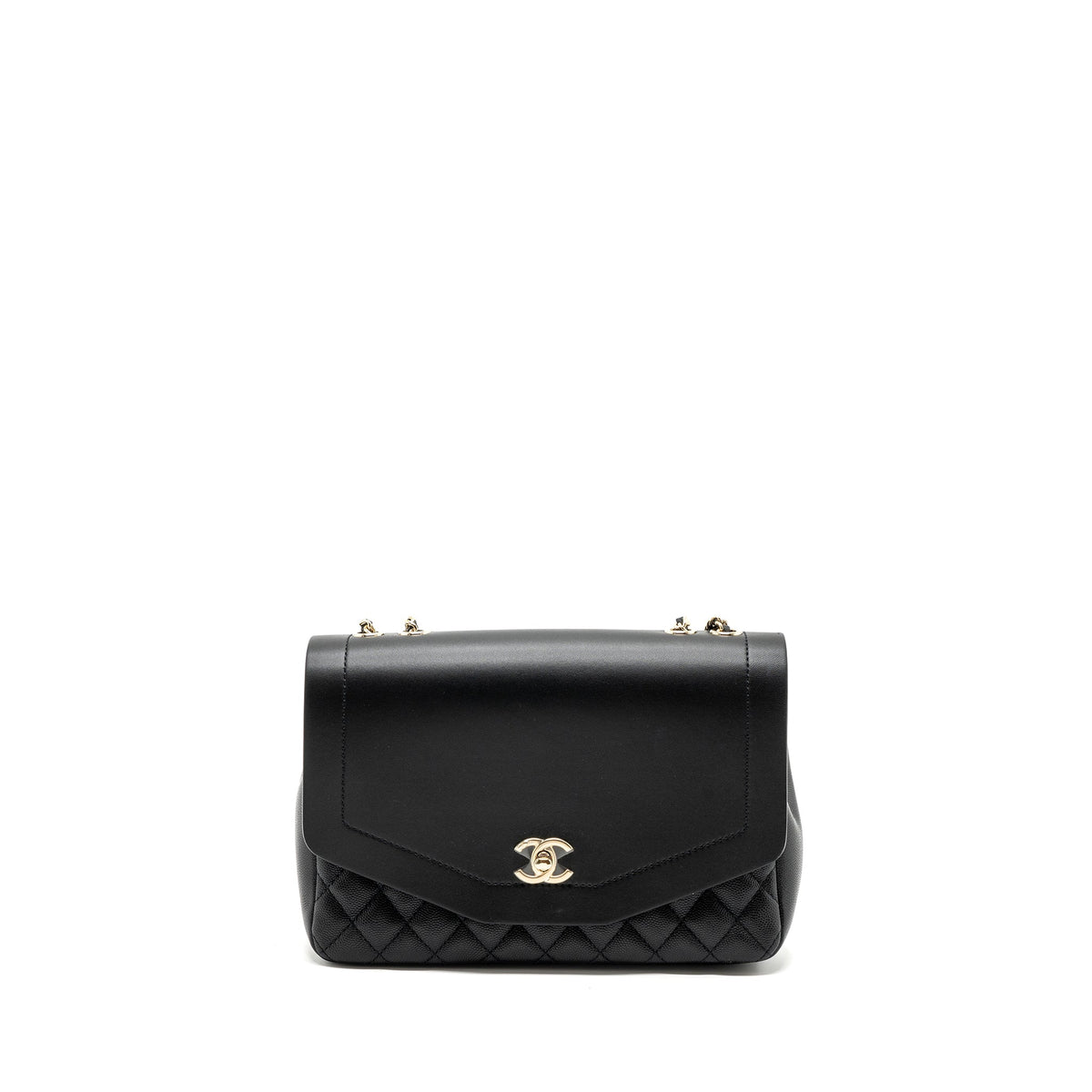 CHANEL ENVELOP FLAP BAG CAVIAR BLACK LGHW