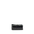 CHANEL MINI 2.55 REISSUE AGED CALFSKIN BLACK BRUSHED GHW(MICROCHIP)