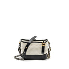 CHANEL SMALL GABRIELLE HOBO BAG AGED CALFSKIN WHITE/BLACK MULTICOLOUR HARDWARE