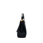 HERMES HERBAG 31 ZIP BAG CANVAS/ HUNTER BLACK GHW