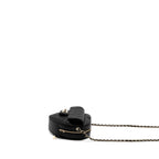 CHANEL 22S HEART BAG LAMBSKIN BLACK LGHW (MICROCHIP)