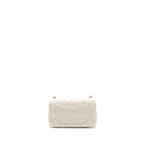 CHANEL PEARL CRUSH MINI RECTANGULAR FLAP BAG LAMBSKIN WHITE GHW(MICROCHIP)