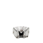 CHANEL MINI 25 BAG METALLIC GRAINED CALFSKIN SILVER SHW (MICROCHIP)